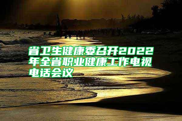 省衛生健康委召開2022年全省職業健康工作電視電話會議