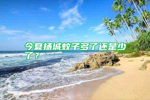 今夏揚城蚊子多了還是少了？