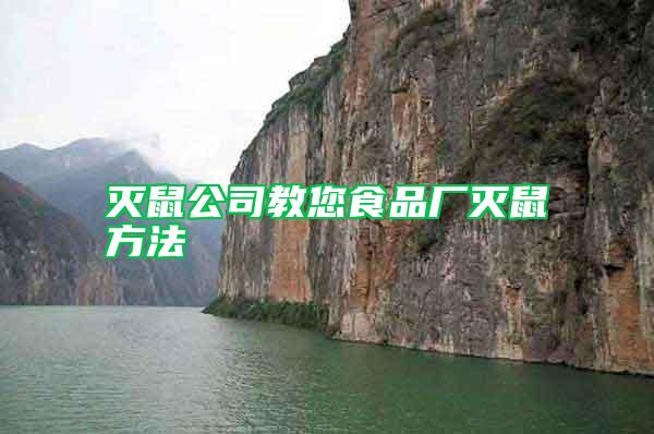 滅鼠公司教您食品廠(chǎng)滅鼠方法