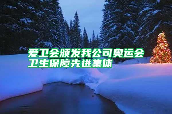 愛衛(wèi)會頒發(fā)我公司奧運(yùn)會衛(wèi)生保障先進(jìn)集體