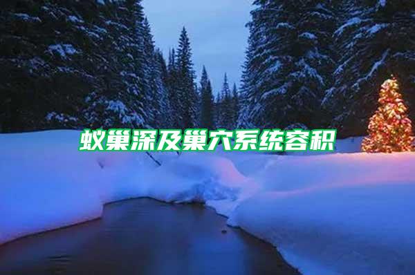 蟻巢深及巢穴系統容積