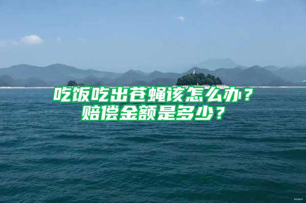 吃飯吃出蒼蠅該怎么辦？賠償金額是多少？