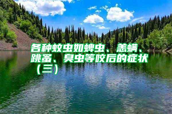 各種蚊蟲如蜱蟲、恙螨、跳蚤、臭蟲等咬后的癥狀（三）