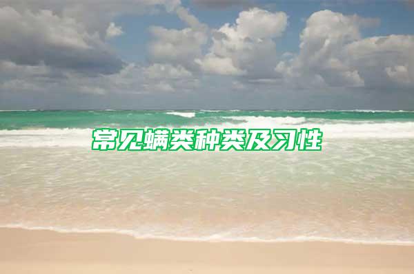 常見螨類種類及習性