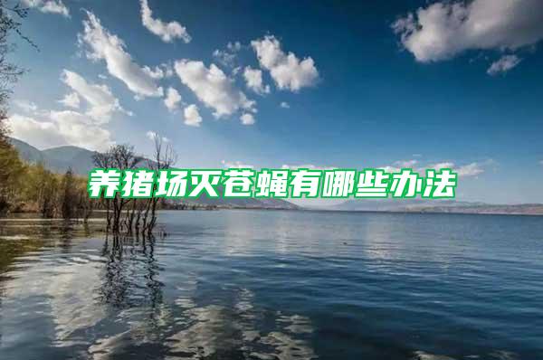 養豬場滅蒼蠅有哪些辦法