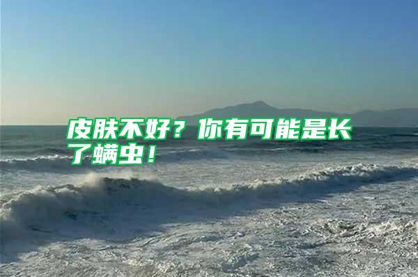 皮膚不好？你有可能是長了螨蟲！