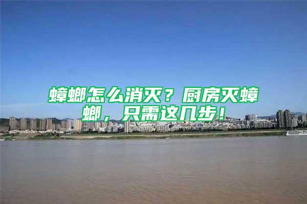 蟑螂怎么消滅？廚房滅蟑螂，只需這幾步！