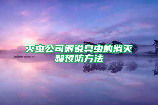 滅蟲公司解說臭蟲的消滅和預防方法