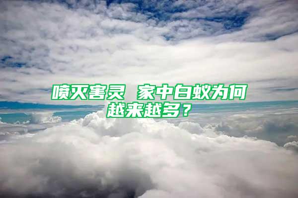 噴滅害靈 家中白蟻為何越來越多？