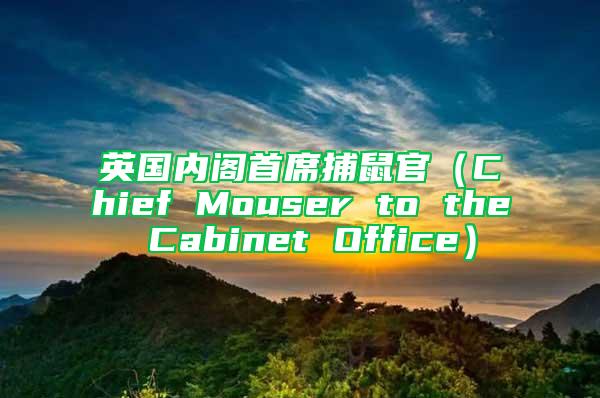 英國內閣首席捕鼠官（Chief Mouser to the Cabinet Office）