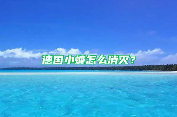 德國小蠊怎么消滅？