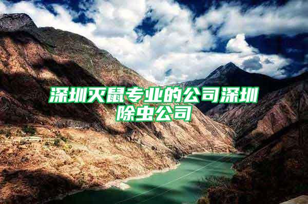 深圳滅鼠專業的公司深圳除蟲公司