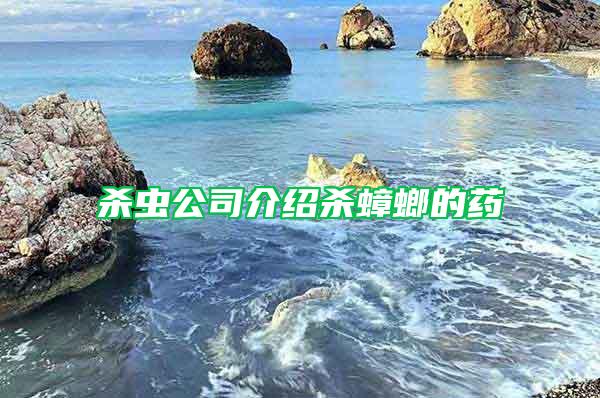 殺蟲公司介紹殺蟑螂的藥