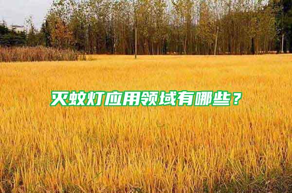 滅蚊燈應用領域有哪些？