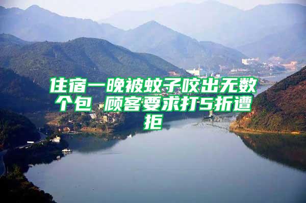 住宿一晚被蚊子咬出無數個包 顧客要求打5折遭拒