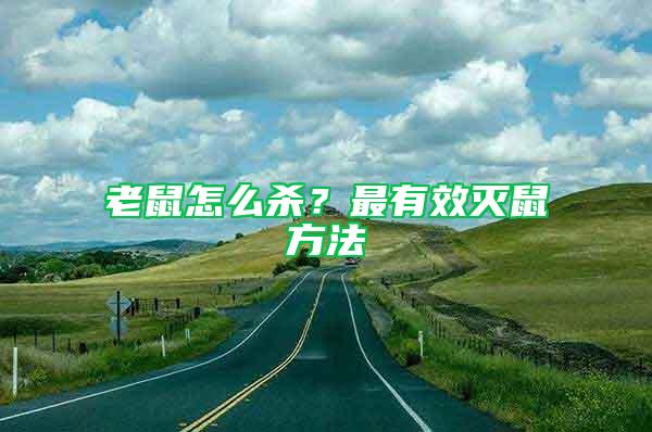 老鼠怎么殺？最有效滅鼠方法