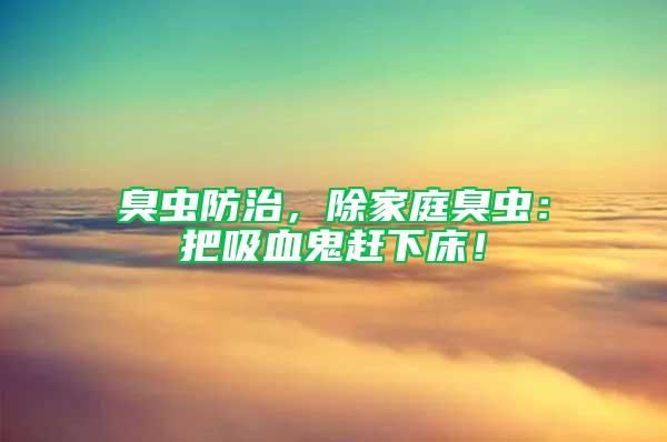 臭蟲(chóng)防治，除家庭臭蟲(chóng)：把吸血鬼趕下床！