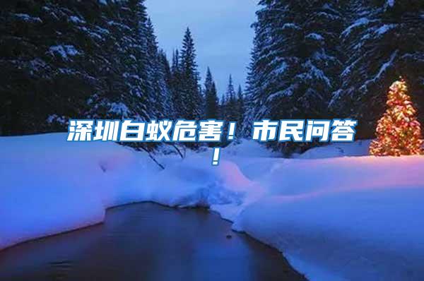 深圳白蟻危害！市民問答！