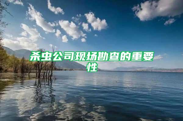 殺蟲公司現場勘查的重要性
