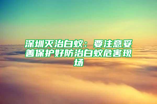 深圳滅治白蟻：要注意妥善保護好防治白蟻危害現場