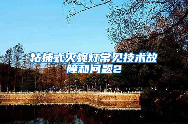 粘捕式滅蠅燈常見技術故障和問題2