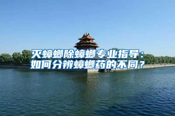 滅蟑螂除蟑螂專業(yè)指導(dǎo)：如何分辨蟑螂藥的不同？