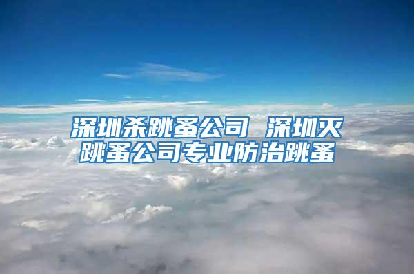 深圳殺跳蚤公司 深圳滅跳蚤公司專業防治跳蚤