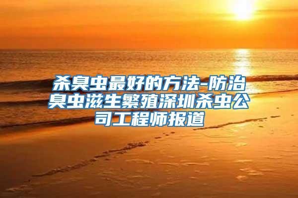 殺臭蟲最好的方法-防治臭蟲滋生繁殖深圳殺蟲公司工程師報道