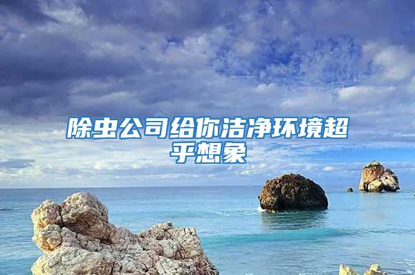 除蟲公司給你潔凈環境超乎想象