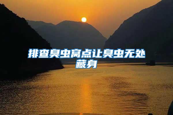 排查臭蟲窩點讓臭蟲無處藏身
