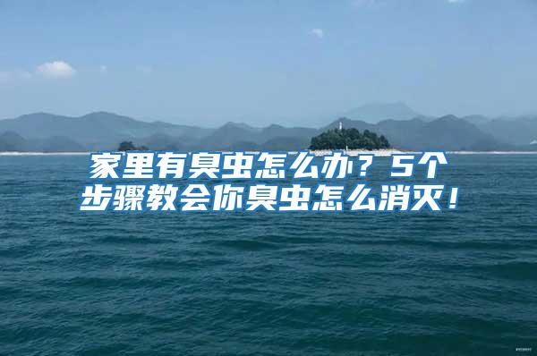 家里有臭蟲怎么辦？5個步驟教會你臭蟲怎么消滅！