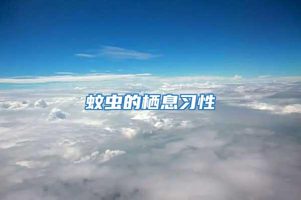 蚊蟲的棲息習性