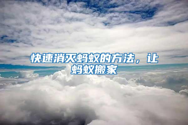 快速消滅螞蟻的方法，讓螞蟻搬家