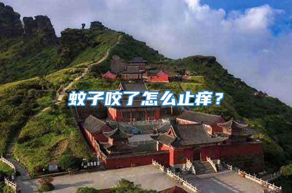蚊子咬了怎么止癢？