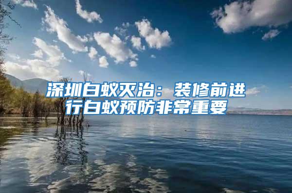 深圳白蟻滅治：裝修前進行白蟻預防非常重要