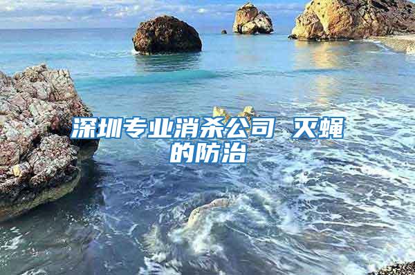 深圳專業消殺公司 滅蠅的防治