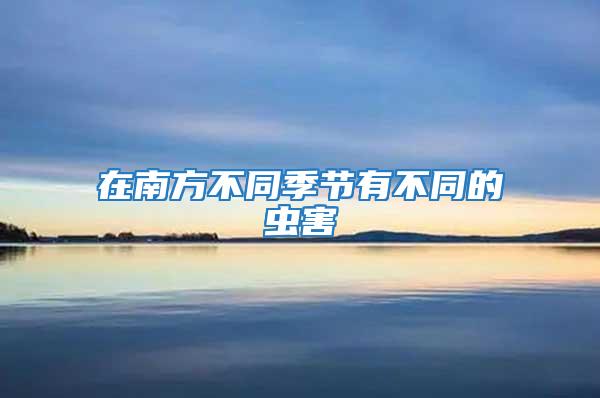 在南方不同季節有不同的蟲害