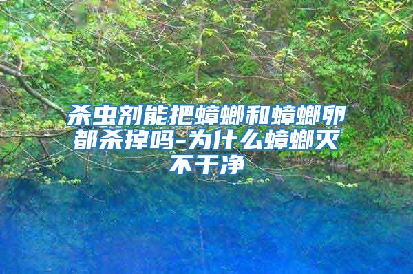 殺蟲劑能把蟑螂和蟑螂卵都殺掉嗎-為什么蟑螂滅不干凈