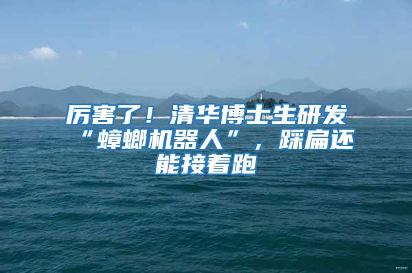 厲害了！清華博士生研發“蟑螂機器人”，踩扁還能接著跑