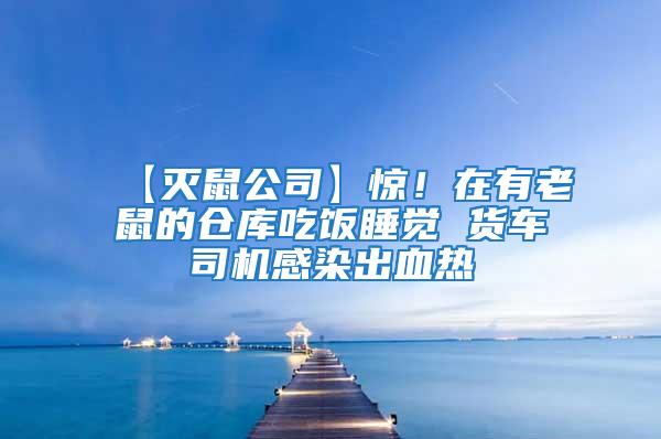 【滅鼠公司】驚！在有老鼠的倉庫吃飯睡覺 貨車司機感染出血熱