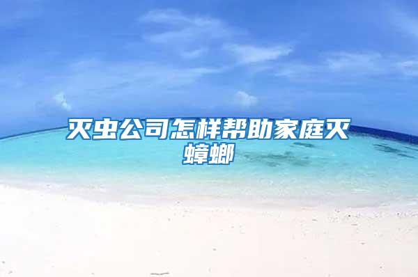 滅蟲(chóng)公司怎樣幫助家庭滅蟑螂