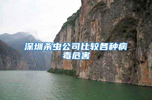 深圳殺蟲公司比較各種病毒危害