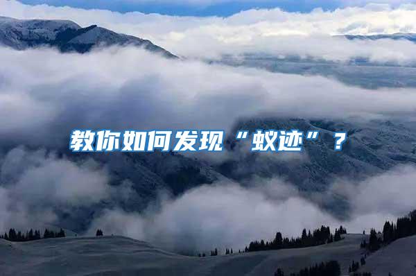 教你如何發(fā)現(xiàn)“蟻跡”？