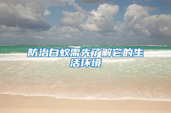 防治白蟻需先了解它的生活環(huán)境