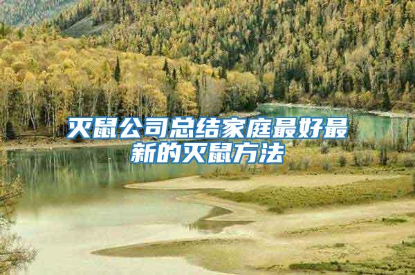 滅鼠公司總結家庭最好最新的滅鼠方法
