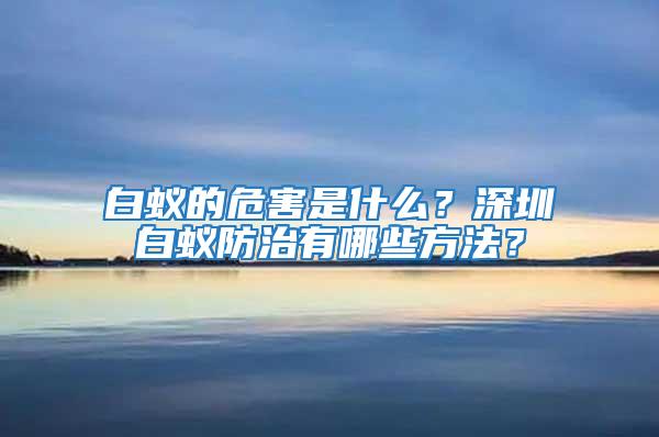 白蟻的危害是什么？深圳白蟻防治有哪些方法？