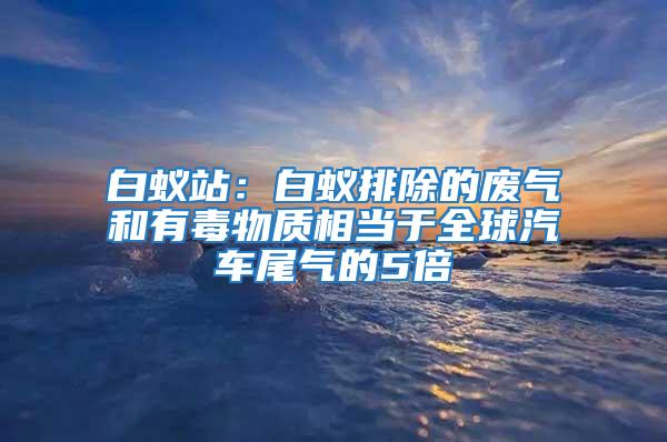 白蟻站：白蟻排除的廢氣和有毒物質相當于全球汽車尾氣的5倍