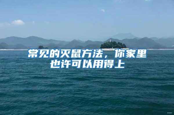 常見的滅鼠方法，你家里也許可以用得上