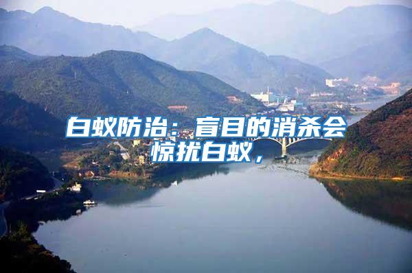 白蟻防治：盲目的消殺會驚擾白蟻，