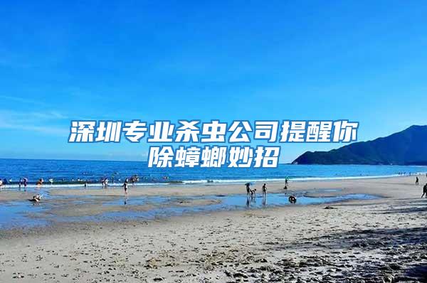 深圳專業殺蟲公司提醒你除蟑螂妙招